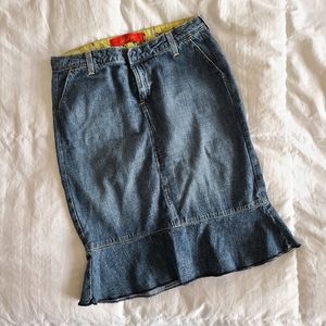 Level 99 Denim Pencil Skirt